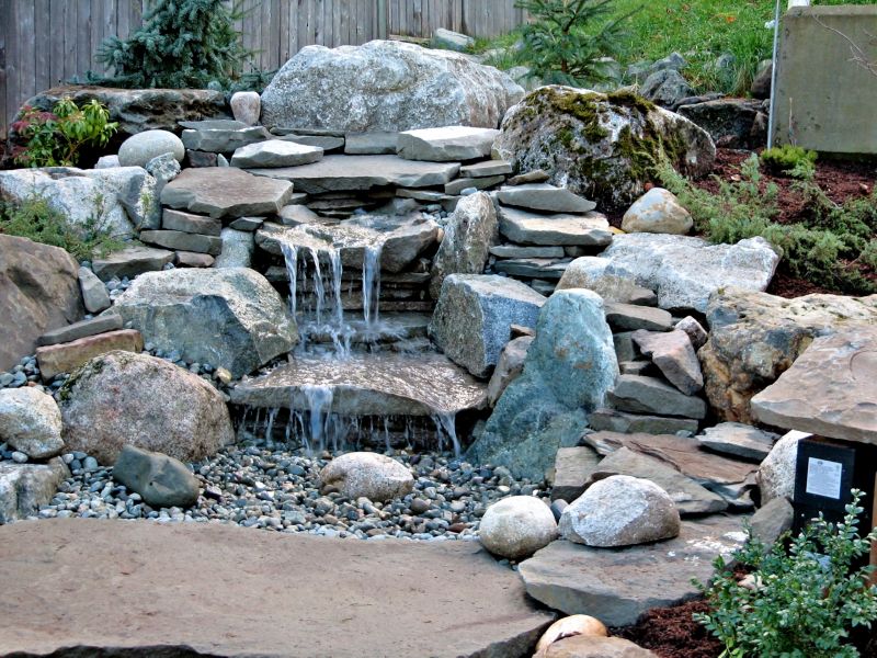 Pond Waterfall Installation detail