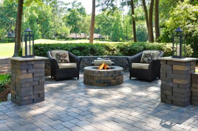Outdoor Living Space with Pavers